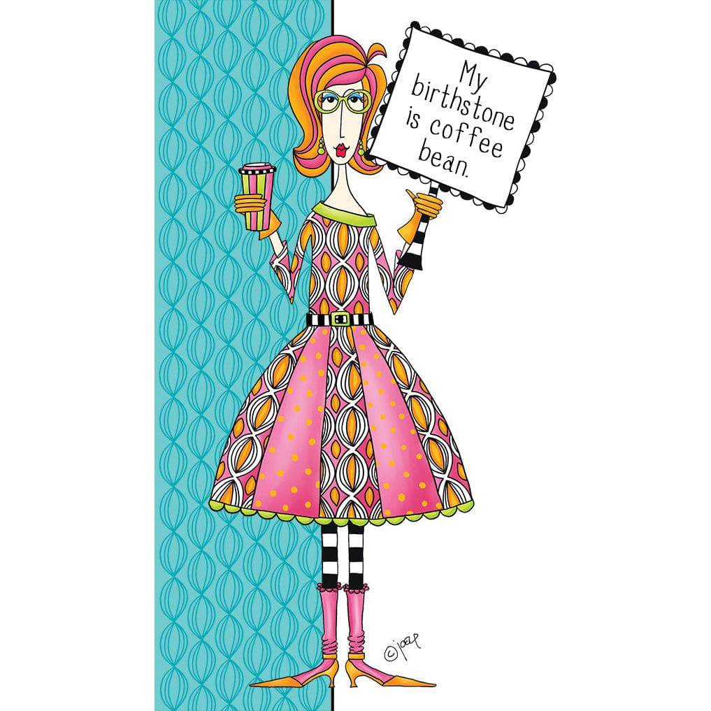 Pictura Dolly Mamas birthstone birthday card featuring colorful floral design and cheerful message, ideal for special occasions.